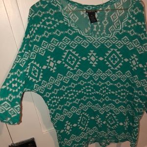 Turquoise Aztec t shirt